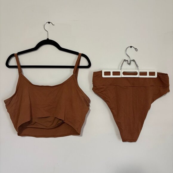 Aerie Brown Bikini Bathing Suit Top and Bottom - Size XL - XXL - Picture 2 of 9